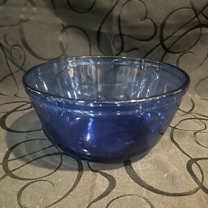Anchor Hocking Blue Cobalt Glass Mixing Bowl 2.5 Quart